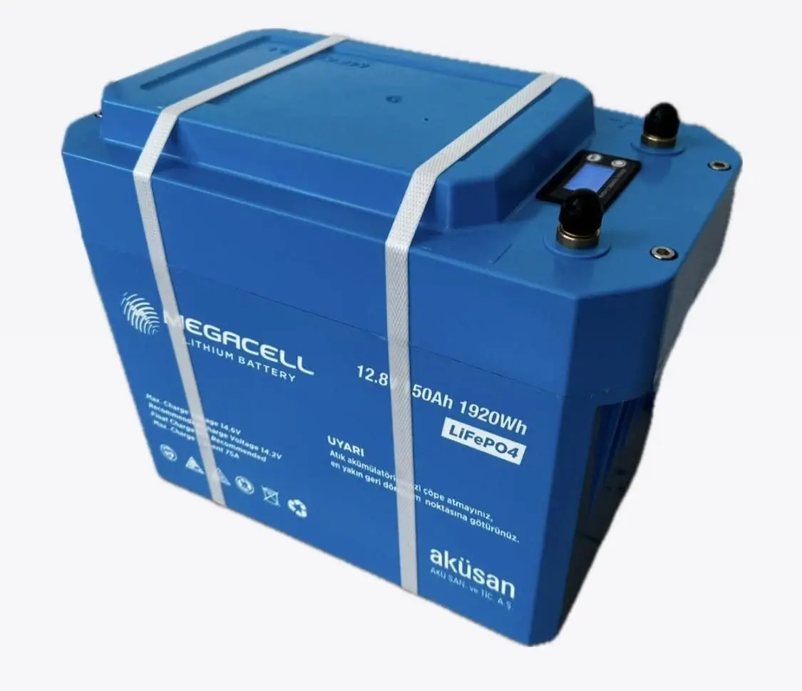 Megacell 12.8V 150Ah LiFePO4 Lityum Demir Fosfat Akü - (ABS Kasa) - DİK KASA