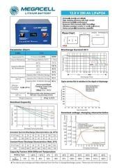 Megacell 12.8V 200Ah (Bluetooth) LiFePO4 Lityum Demir Fosfat Akü
