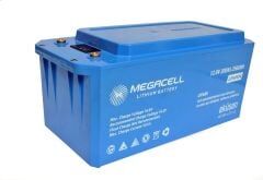 Megacell 12.8V 200Ah (Bluetooth) LiFePO4 Lityum Demir Fosfat Akü