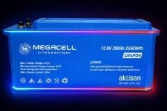Megacell 12.8V 200Ah (Bluetooth) LiFePO4 Lityum Demir Fosfat Akü