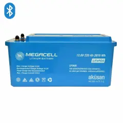 Megacell 12.8V 220Ah (Bluetooth) LiFePO4 Lityum Demir Fosfat Akü