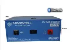 Megacell 12.8V 300Ah LiFePO4 Lityum Demir Fosfat Akü