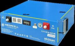 Megacell 12.8V 440Ah LiFePO4 Lityum Demir Fosfat Akü(Rack Tipi-Bluetoothlu)