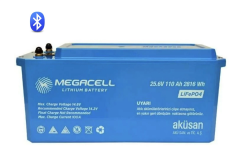 Megacell 25.6V 110Ah (Bluetooth) LiFePO4 Lityum Demir Fosfat Akü