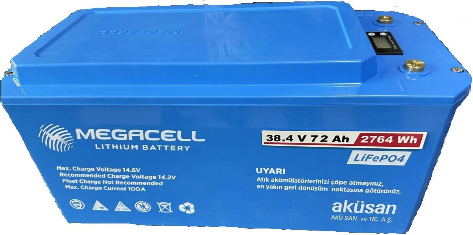 Megacell 38,4V 72 AH Lityum Demir Fosfat (Bluetooth)