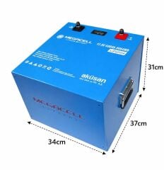 Megacell 12.8V 630Ah LiFePO4 Lityum Demir Fosfat Akü (Bluetoothlu)