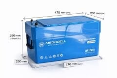 Megacell 38,4V 100Ah LiFePO4 Lityum Demir Fosfat Akü (Bluetoothlu)